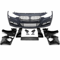 Front Bumper for BMW 3 Series F30/F31 (2011–2019) – M-Tech Style with PDC Sensor Cutouts & Chrome/Gloss Black Kidney Grilles