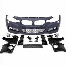 Front Bumper for BMW 3 Series F30/F31 (2011–2019), M-Tech Style, with Parking Sensor Openings and LED Fog Lights