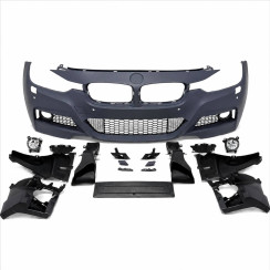 Front Bumper for BMW 3 Series F30/F31 (2011–2019), M-Tech Style, with Parking Sensor Openings and LED Fog Lights