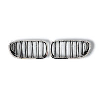 Radiator Grilles (Kidney Grilles) BMW 5-Series F10 F11 (Gloss Black–Chrome / Double Slat)