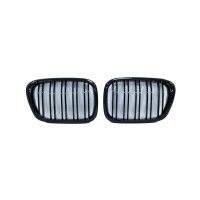 Radiator Front Grilles BMW 5-Series E39 (1995-2003) (Gloss Black/Double)