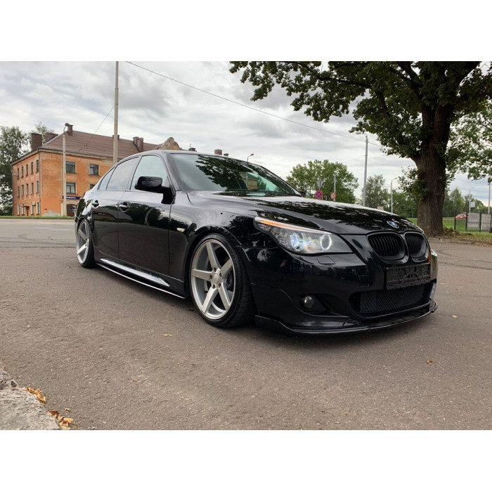 Side Skirt Blades for BMW 5 Series E60/E61 in M-Performance Style (2003–2010), 2 pcs, Gloss Black