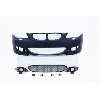 Front bumper BMW 5-Series E60/E61 (2003-2010) in M5-Look style with fog grilles