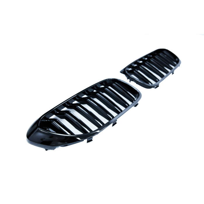 Radiator Grilles for BMW 5 Series G30 G31 Sedan Touring (2017-2019) Gloss Black (Double)