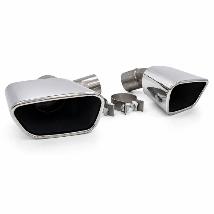 Насадки на вихлоп BMW X5 F15 2013-2018р.в стилі M-Performance Silver