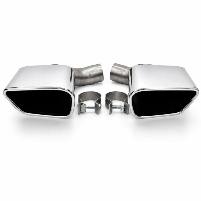 Насадки на вихлоп BMW X5 F15 2013-2018р.в стилі M-Performance Silver